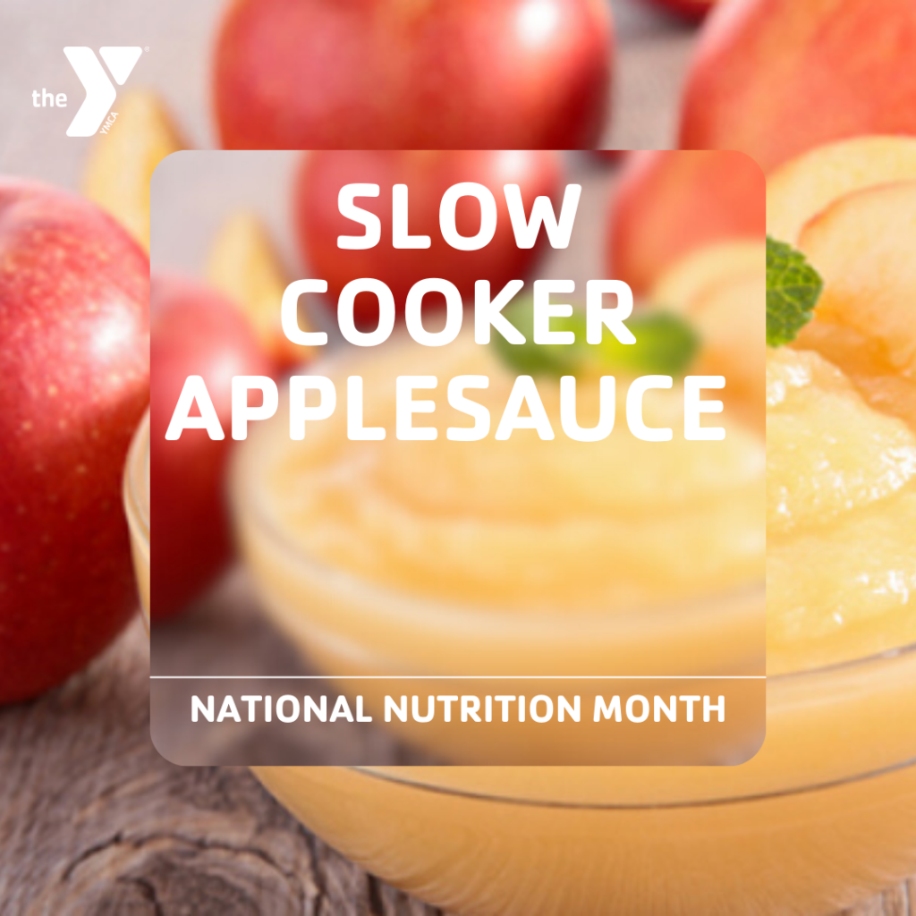 Slow Cooker Applesauce recipe for National Nutrition Month
