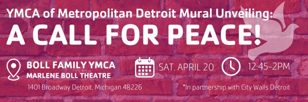 A Call for Peace Mural unveiling graphic
