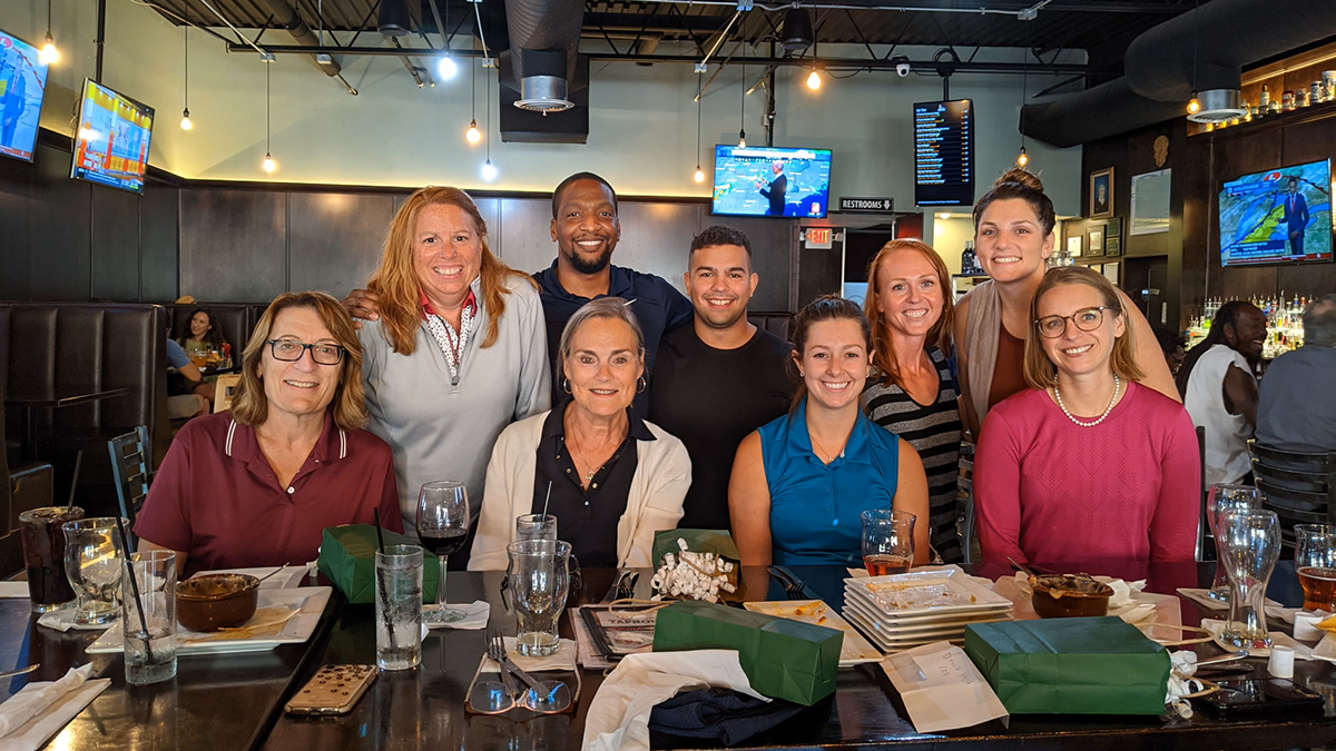 Lorie with the Y staff golf league