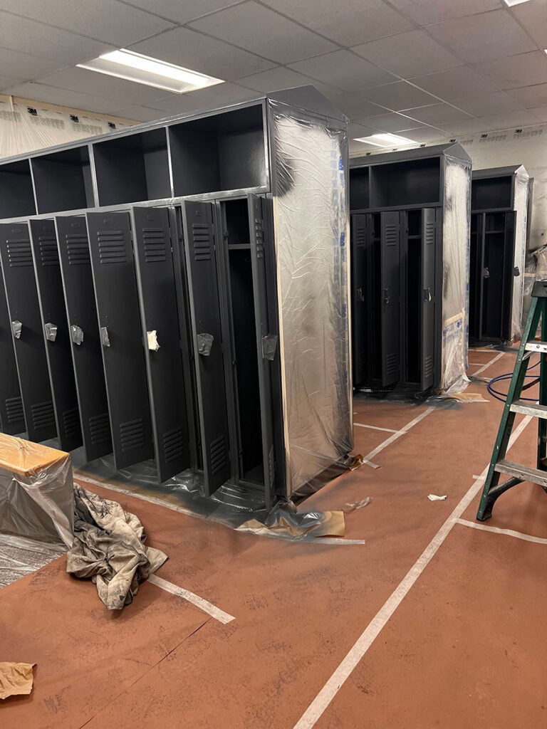 South Oakland YMCA Locker Room during 2023 renovation