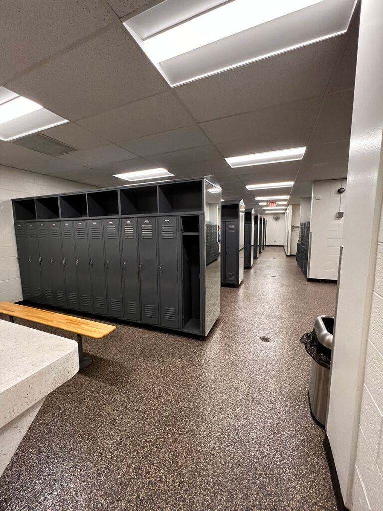 South Oakland YMCA Locker Room after 2023 renovation