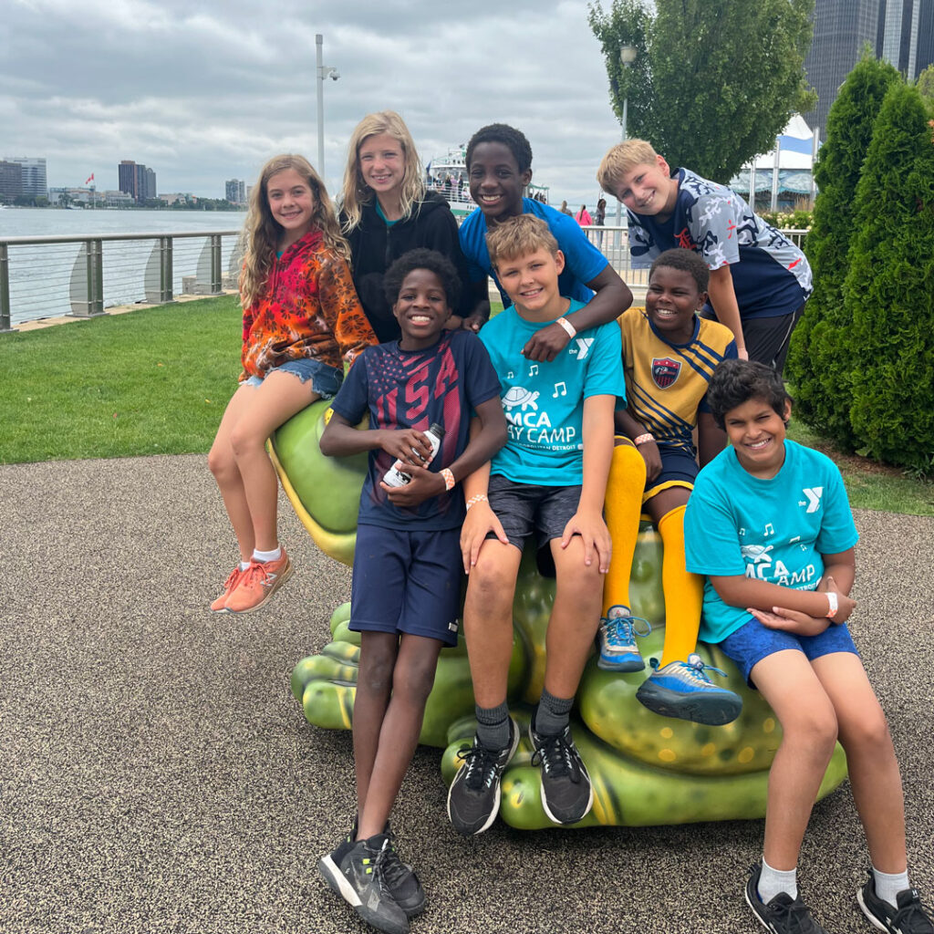 Day campers from the Plymouth Family YMCA having fun on a field trip.