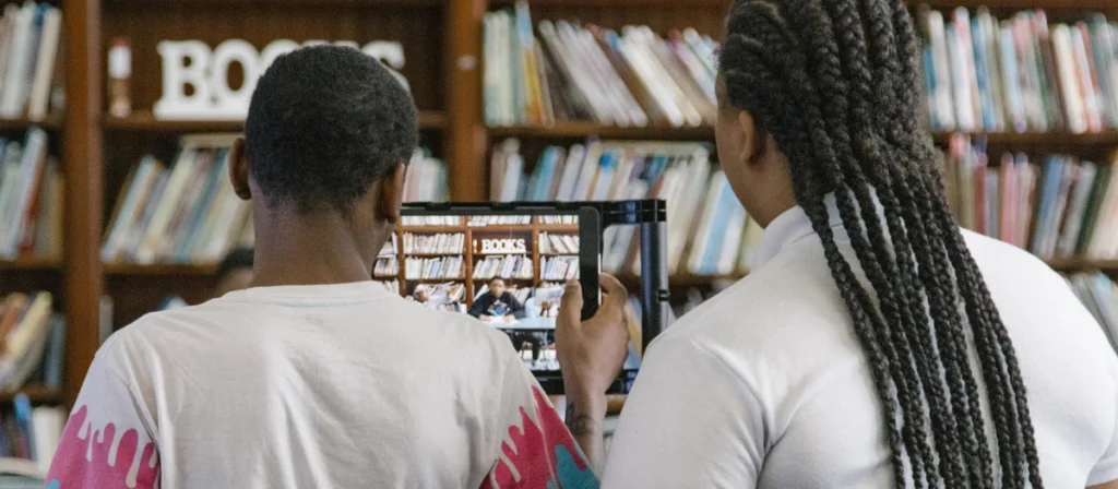 Students creating in Y Media Works